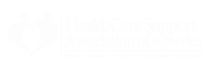 HealthCare Support Association of America logo, white version